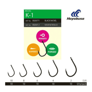 CARP HOOK HAYABUSA K1-XS - PACK OF 10